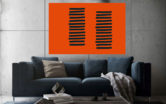 The Orange & Black Collection "Coded Rhythms" Large Format