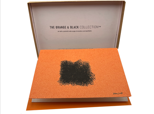 The Orange & Black Collection "Entropy In Orange" Personal Note Card Set