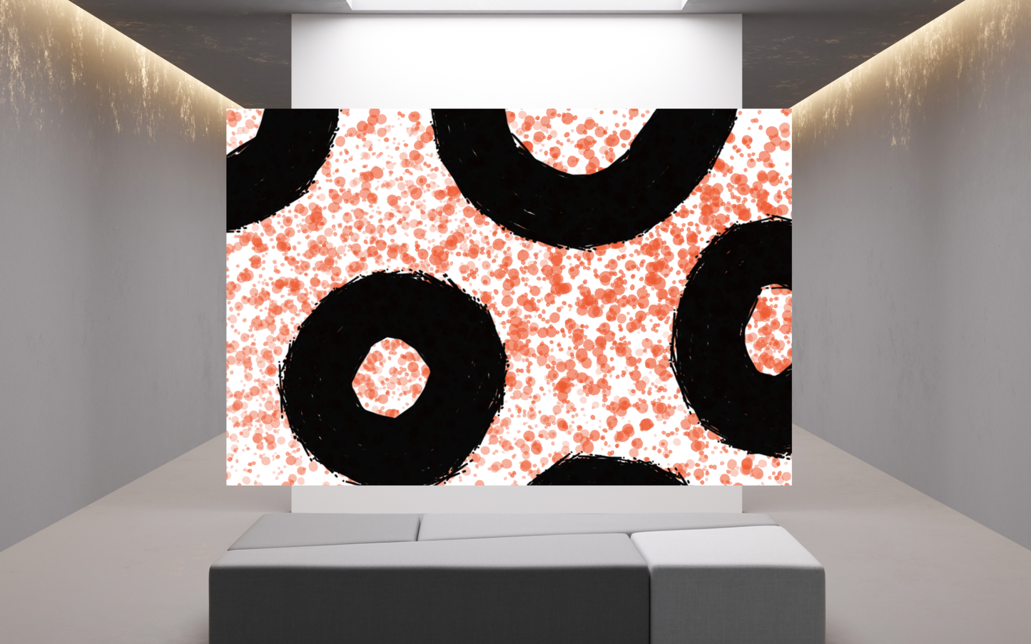 The Orange & Black Collection  'More Cocoa Orbitzzz' Large Format Art