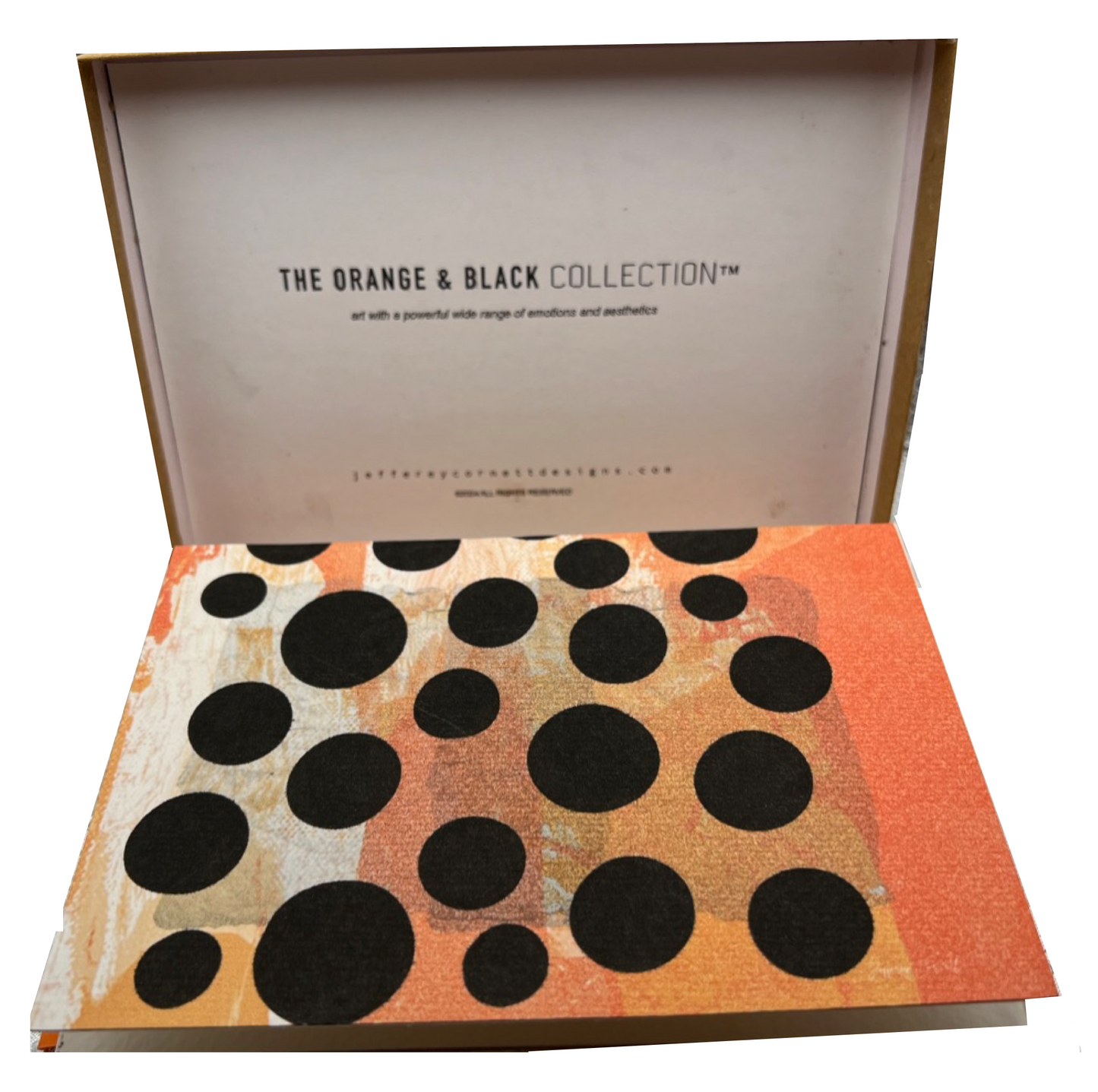 The Orange & Black Collection "Pantina Over Orange" Personal Note Card Set