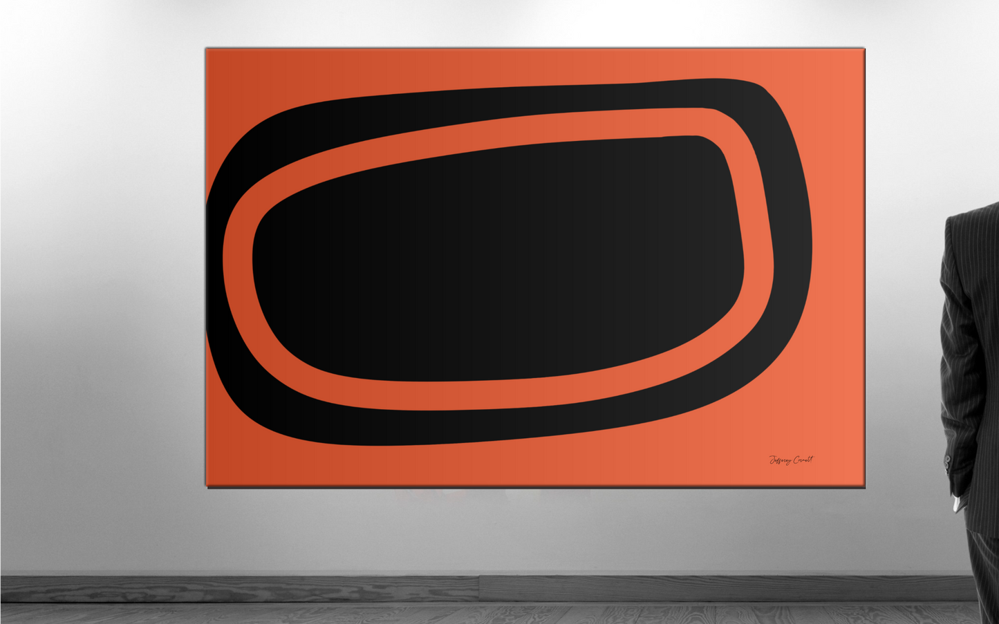 The Orange & Black "Orange Eclipse" Large Format Art