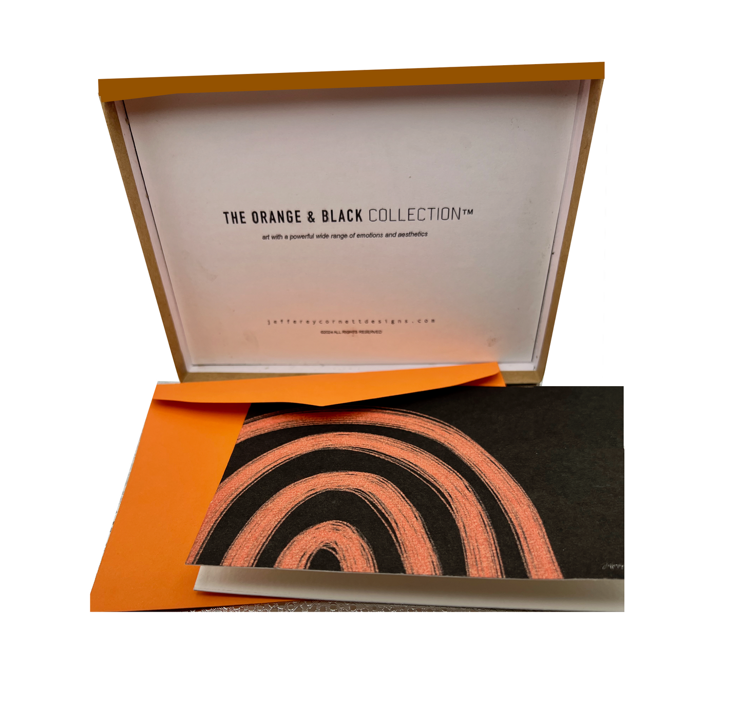 The Black & Orange Collection "Areate Resonance" Personal Note Card Set