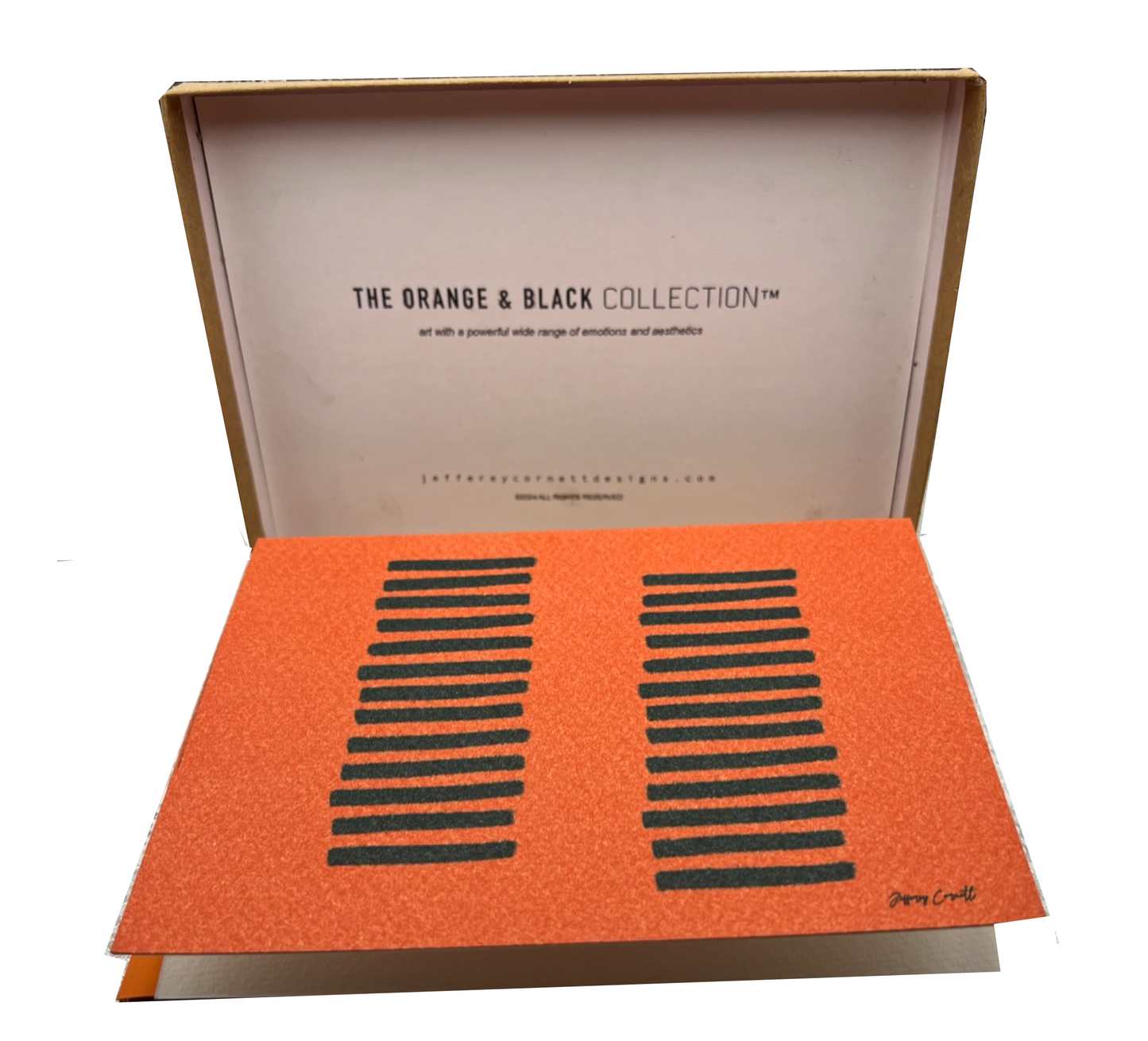 The Orange & Black Collection "Coded Rythms" Personal Note Card Set