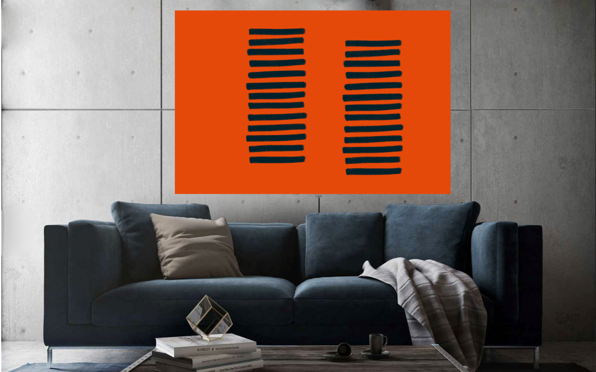 The Orange & Black Collection "Coded Rhythms" Large Format