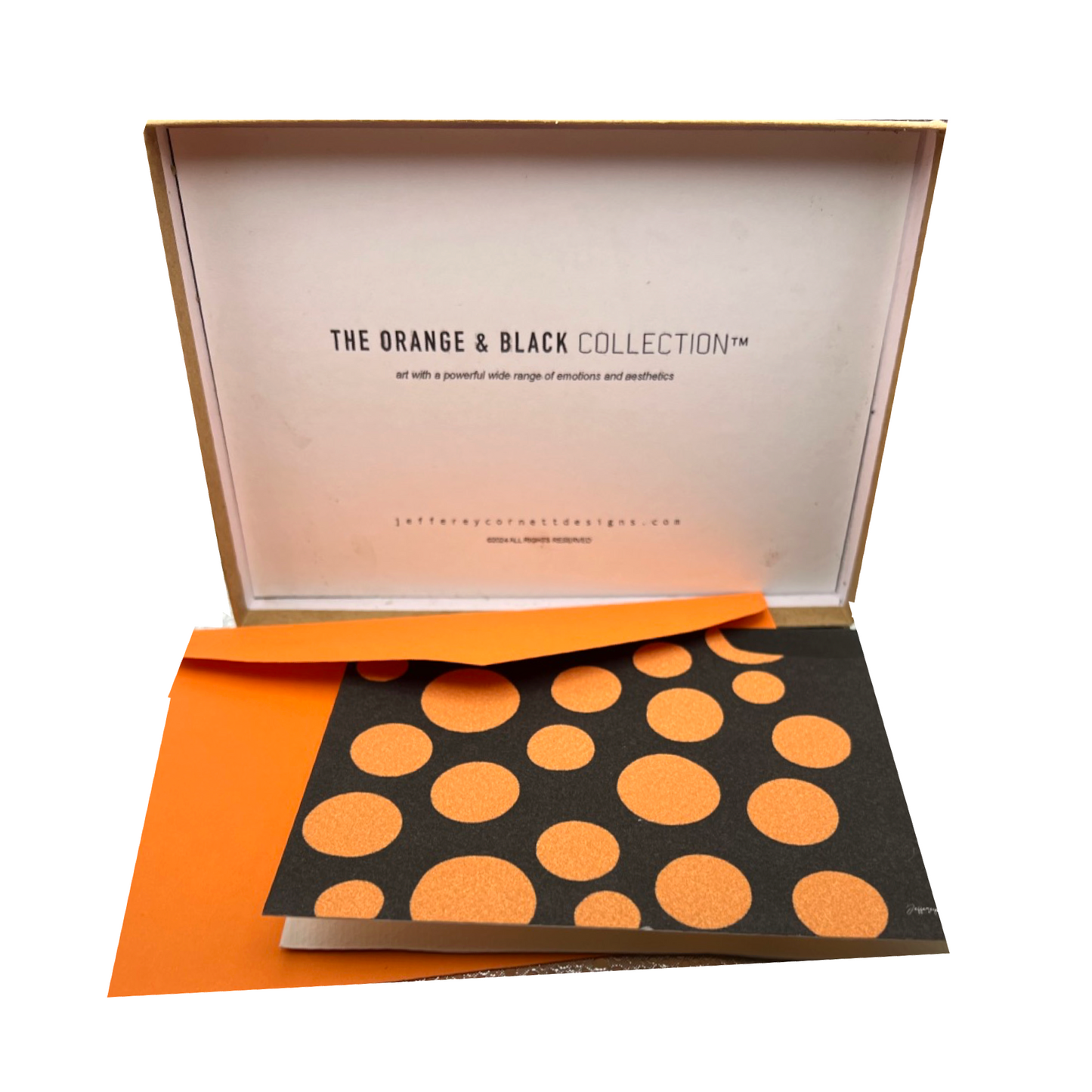 The Orange & Black Collection "Cocoa Orbitds" Personal Note Card Set